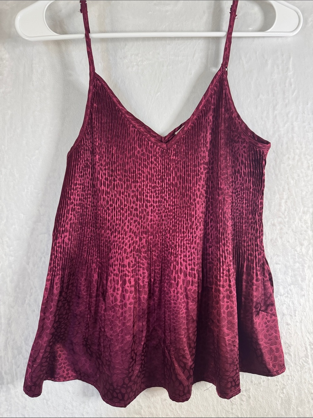 Entro Leopard Print Wine Red Cami Top Small